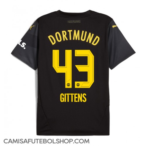 Camisa de time de futebol Borussia Dortmund Jamie Bynoe-Gittens #43 Replicas 2º Equipamento 2024-25 Manga Curta